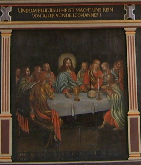 Altar-Bildtafel Abendmahl, untere Reihe, Mitte