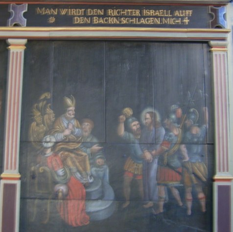 Altar-Bildtafel 3 Jesus vor seinem Richter, Untere reihe rechts