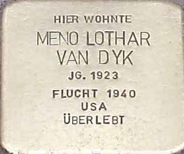 Stolperstein Menno Lothar van Dyk