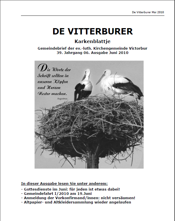 Vitteburer Karkenblattje Ausgabe Juni 2010